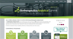 Desktop Screenshot of biotherapeuticsanalyticalsummit.com